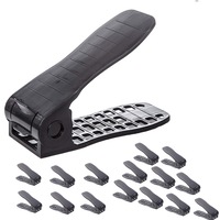 set 16x noul model organizator pantofi zenai reglabil de 2 ori mai gros si solid negru dublarea spatiului depozitare organizator incaltaminte suport incaltaminte organizatoare pantofi imagen 29_1_
0