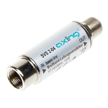 Amplificator semnal inline Axing SVS2-04 10 dB TV / SAT, 47-2400 MHz Amplificator semnal inline Axing SVS2-04 10 dB TV / SAT, 47-2400 MHz