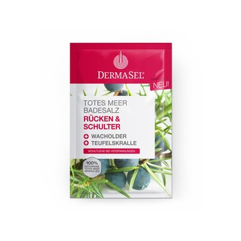 Sare baie impotriva durerilor de spate, gheara diavolului si ienupar, Dermasel, 80 g Sare baie impotriva durerilor de spate, gheara diavolului si ienupar, Dermasel, 80 g