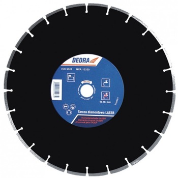Disc diamantat cu segmente pentru asfalt 350mm/25,5 DEDRA Disc diamantat cu segmente pentru asfalt 350mm/25,5 DEDRA