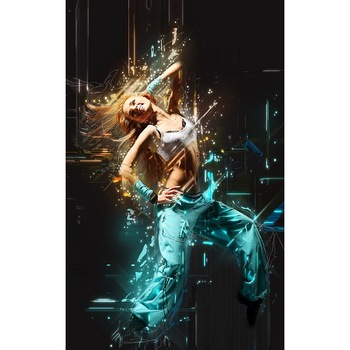 Tablou Canvas, Hip Hop 2, 60 x 90 cm, Rama lemn, Multicolor Tablou Canvas, Hip Hop 2, 60 x 90 cm, Rama lemn, Multicolor