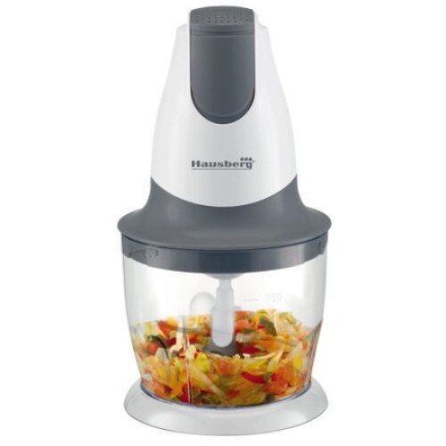 Tocator electric RoboChoper Hausberg,motor cupru, 2 cutite, 750 ml,300W
