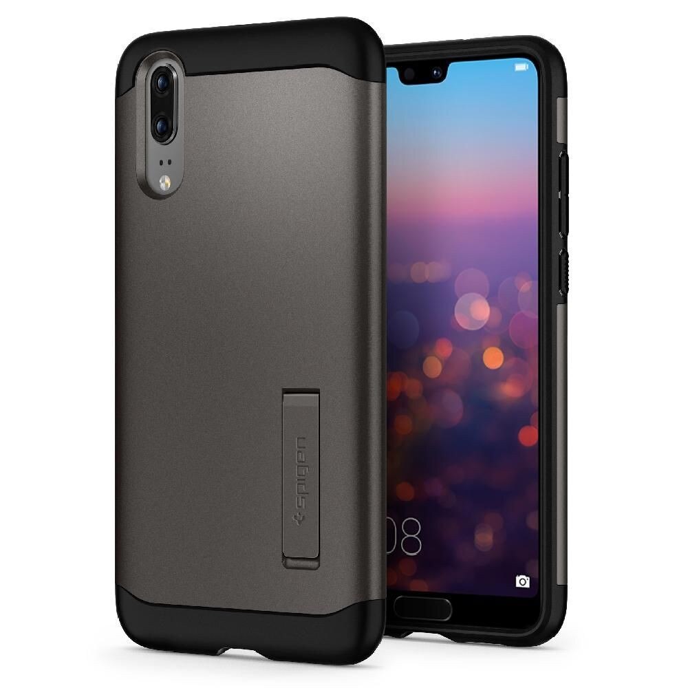 Husa de protectie Slim Armor pentru Huawei P20, Spigen, Gunmetal