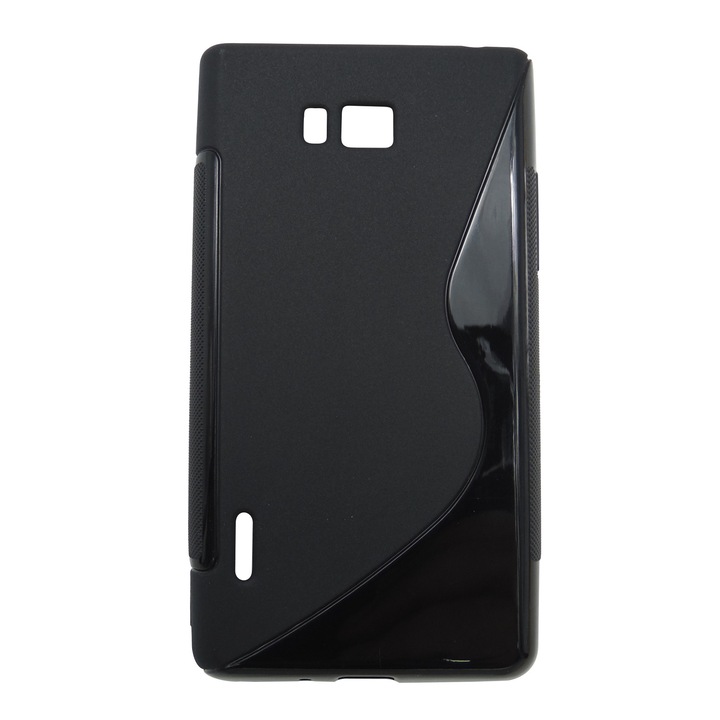 Husa silicon S-case neagra pentru LG Optimus L7 P700