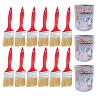 pachet - 12 x pensula din par natural 60mm  3 x rangriz patina vopsea 3in1 lovitura de ciocan gri 750ml imagen 58_0_
0