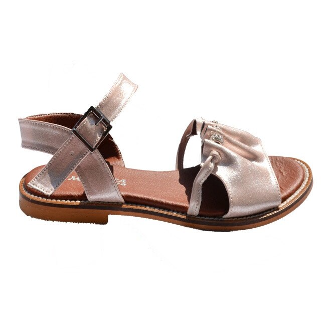 Sandale cu talpa joasa, D&J Exclusive, Pudra