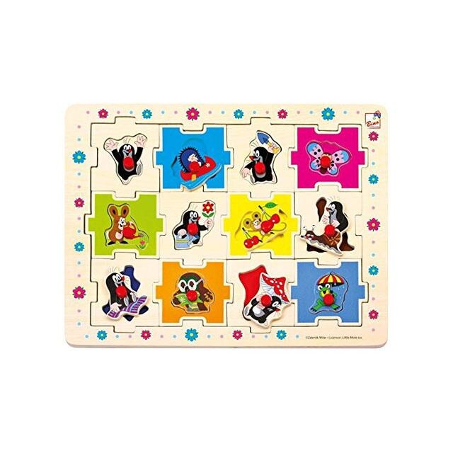 Puzzle Bino Toys Arici set din lemn 12 piese