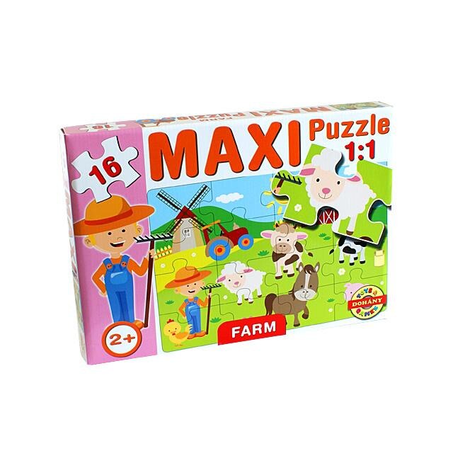 Puzzle D Toys Maxi cu animale de la ferma 16 piese