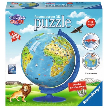 Puzzle Ravensburger, Glob pamantesc, 180 elemente Puzzle Ravensburger, Glob pamantesc, 180 elemente
