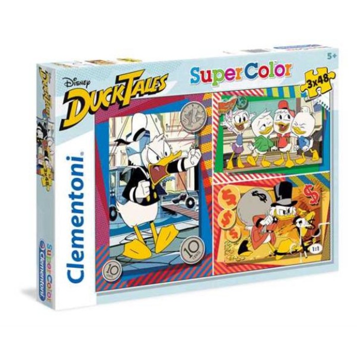 Комплект от 3 пъзела Clementoni Duck Tales, 3x48 части