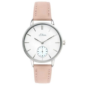 Ceas de dama s.Oliver Pearl Collection Silver/Delicate Pink SO-3585-LQ Ceas de dama s.Oliver Pearl Collection Silver/Delicate Pink SO-3585-LQ