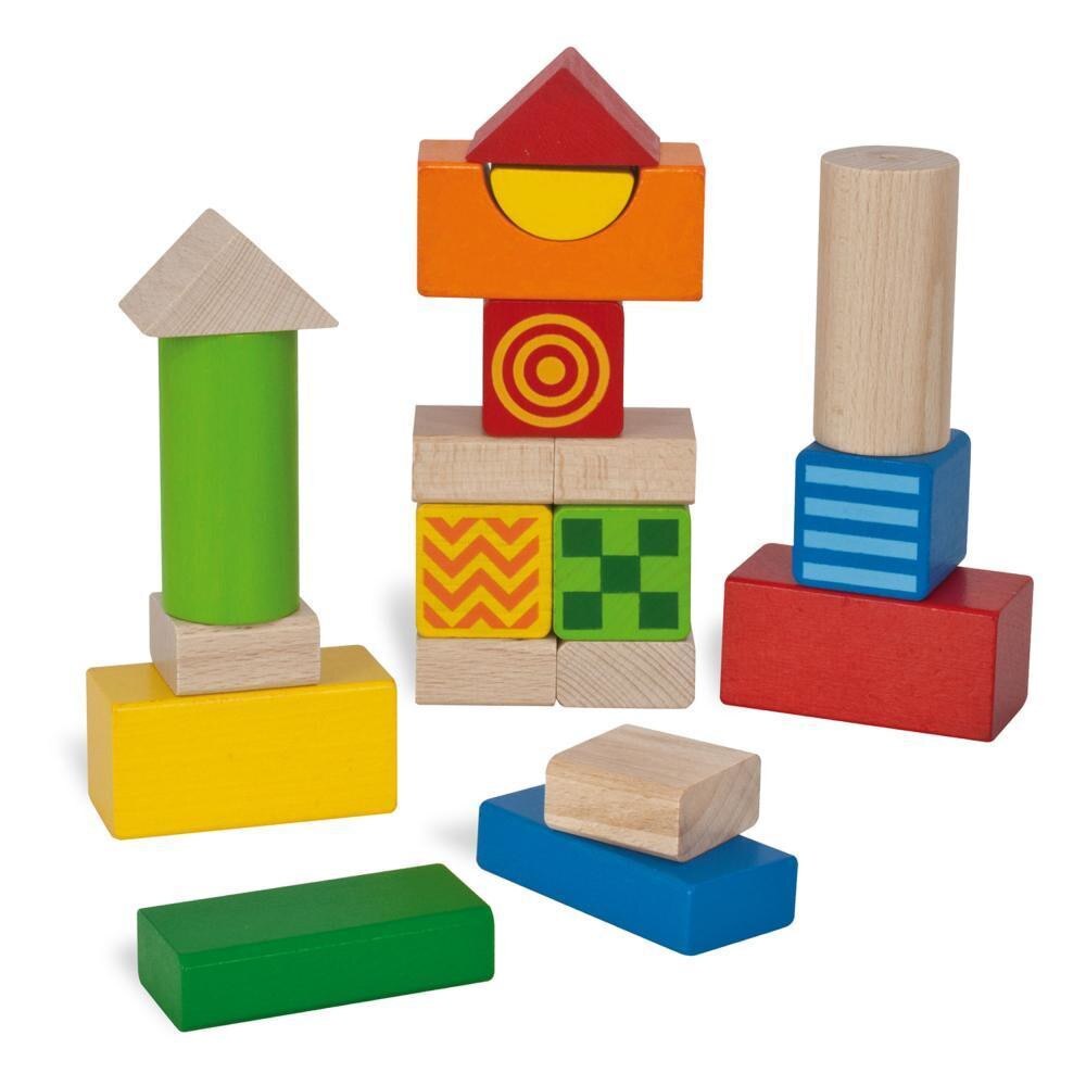 Cuburi cu sunet pentru construit, Eichhorn, lemn, 20 piese