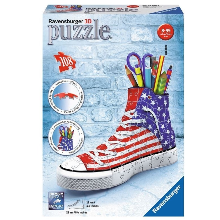 Puzzle 3D Ravensburger, 125494, Sneaker Version 2, 108 piese