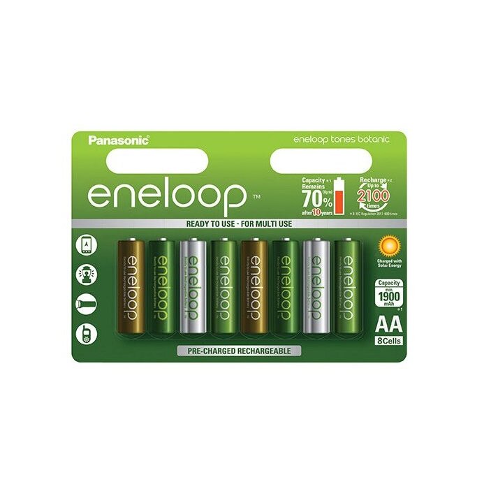 Acumulatori Panasonic Eneloop R6 AA 2000mAh Botanic Expedition Editie Limitata 8bucati/blister
