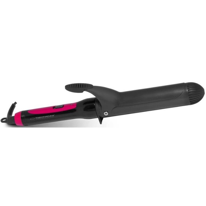 Ondulator de par ESPERANZA Janet, 35W, 38mm, Negru/Roz