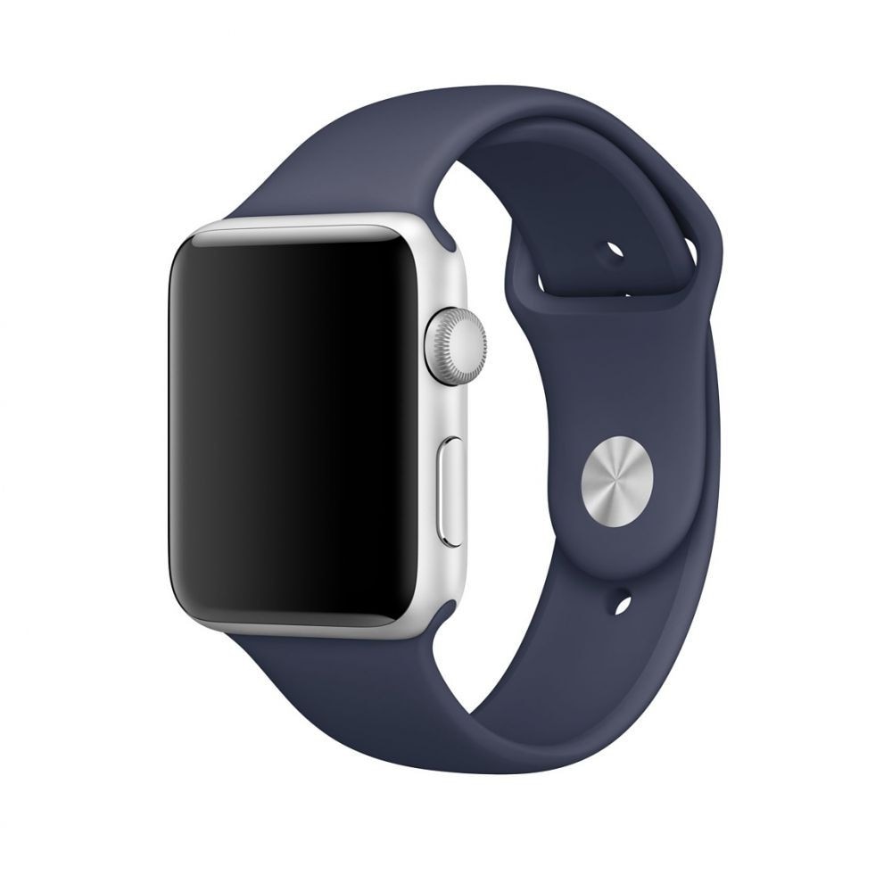 Curea Tech-Protect SmoothBand compatibila cu Apple Watch 1/2/3/4 (42 / 44mm), Midnight Blue