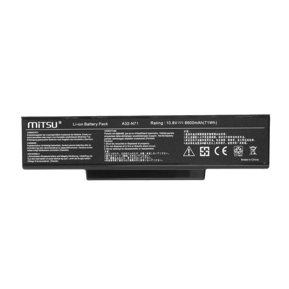 Baterie laptop Clasa A Mitsu compatibila Asus K72,K73,N73,X77,A32-K72,A32-N71 6600mAh