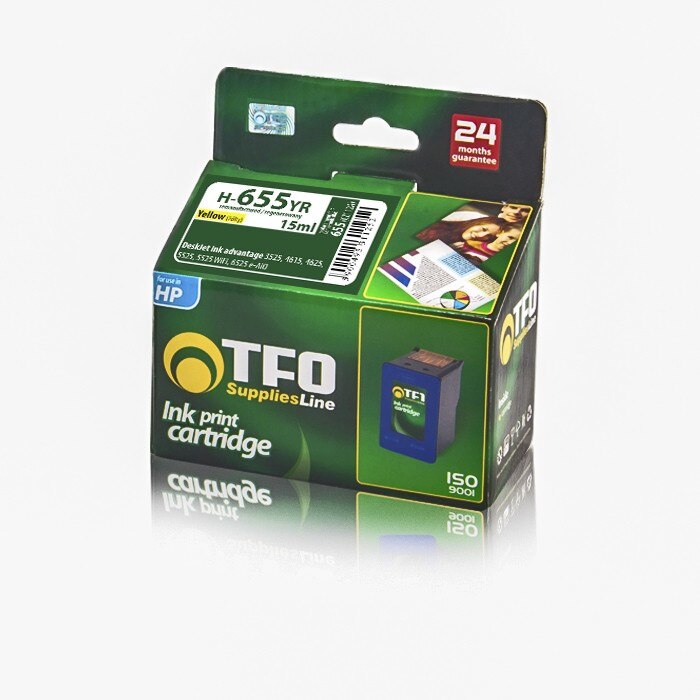 Cartus Telforceone, H-655YR, pentru HP, 12ml, Galben