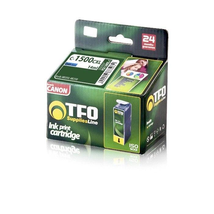 Cartus de cerneala TelForceOne C-1500cxl (pgi1500xl-c), 14ml, Cyan