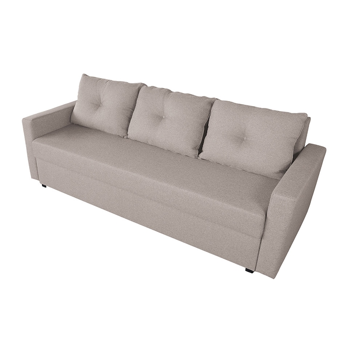 Bedora Firenze Lux Beige Sofa Kihúzható Kanapé 218x85x85 cm, ágyneműtartóval