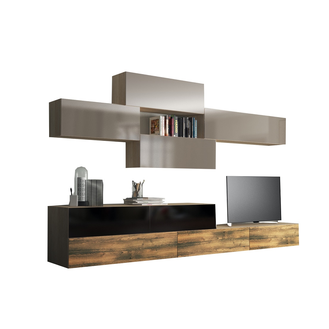 Livingroom JOIN - 45 - Mobilier set - PAL melaminat 16 mm /-/ 28 mm.Cant ABS: 0.6 mm