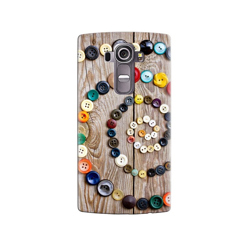 Husa silicon pentru LG G4, Colorful Buttons Spiral Wood Deck