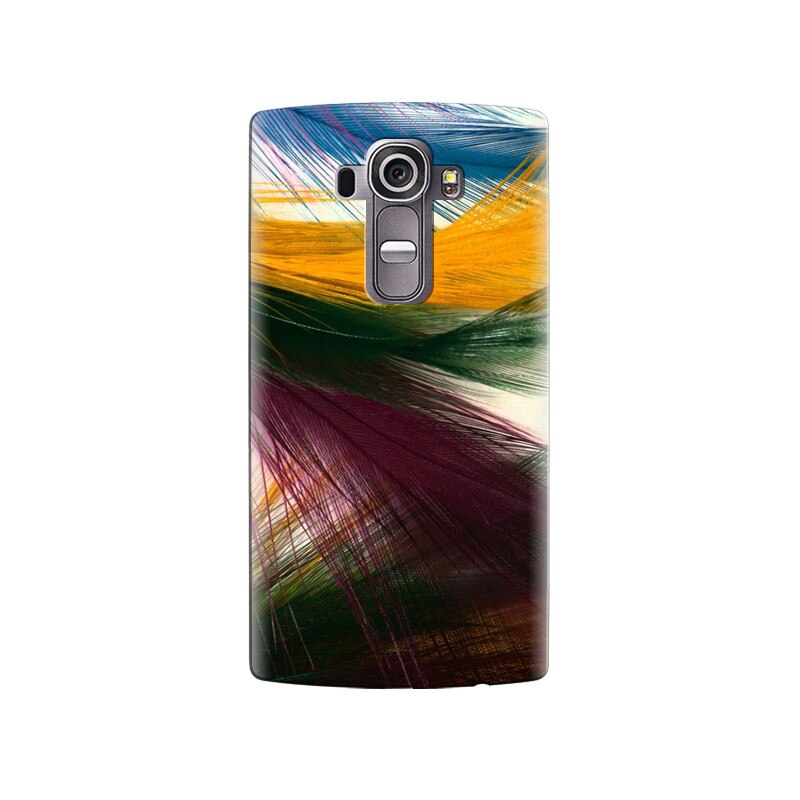 Husa silicon pentru LG G4, Colorful Peacock Feathers