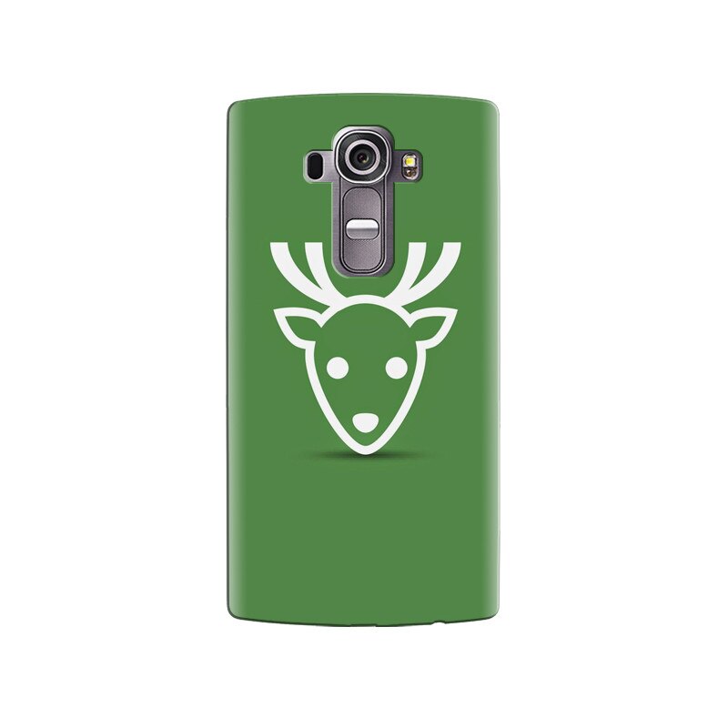 Husa silicon pentru LG G4, Minimal Reindeer Illustration Green