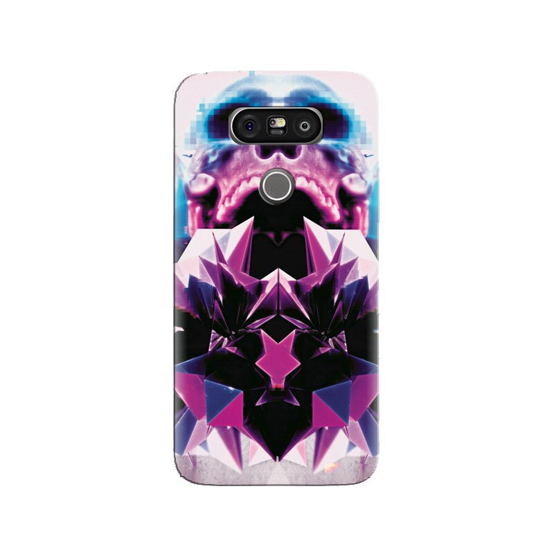 Husa silicon pentru LG G5, Abstract Framed Skull