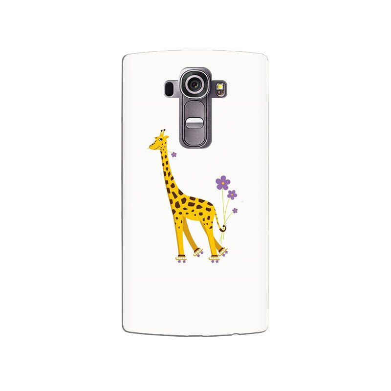 Husa silicon pentru LG G4, Rollerskating Girafe Illustration
