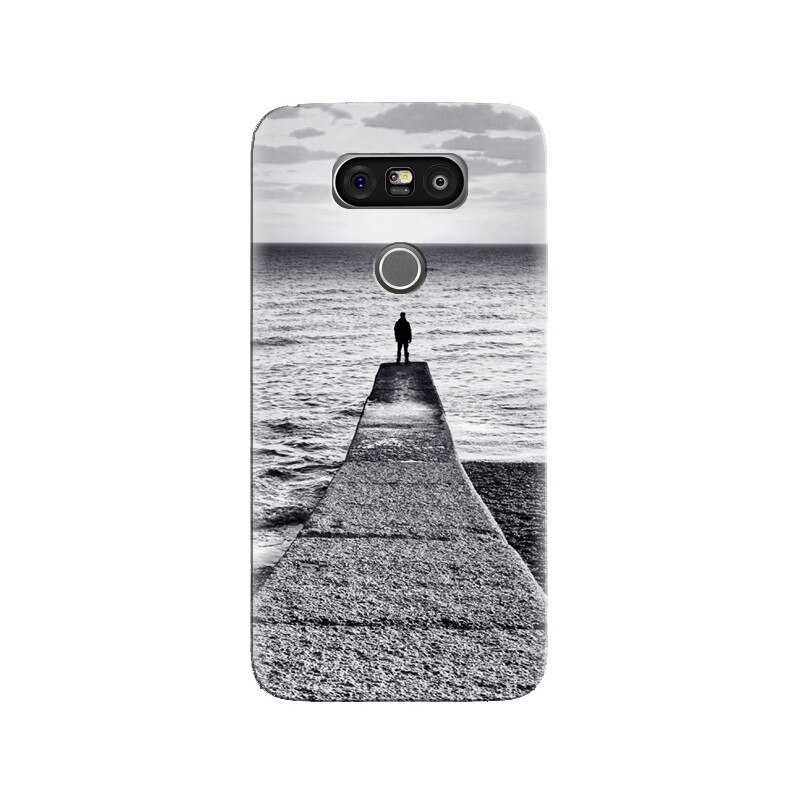 Husa silicon pentru LG G5, Abstract Dock Man Grey