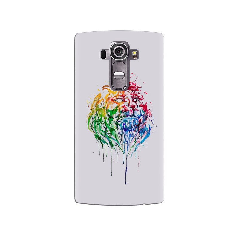 Husa silicon pentru LG G4, Paint Illustration Lion Head