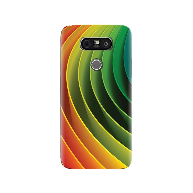 Husa silicon pentru LG G5, 3D Multicolor Abstract Lines
