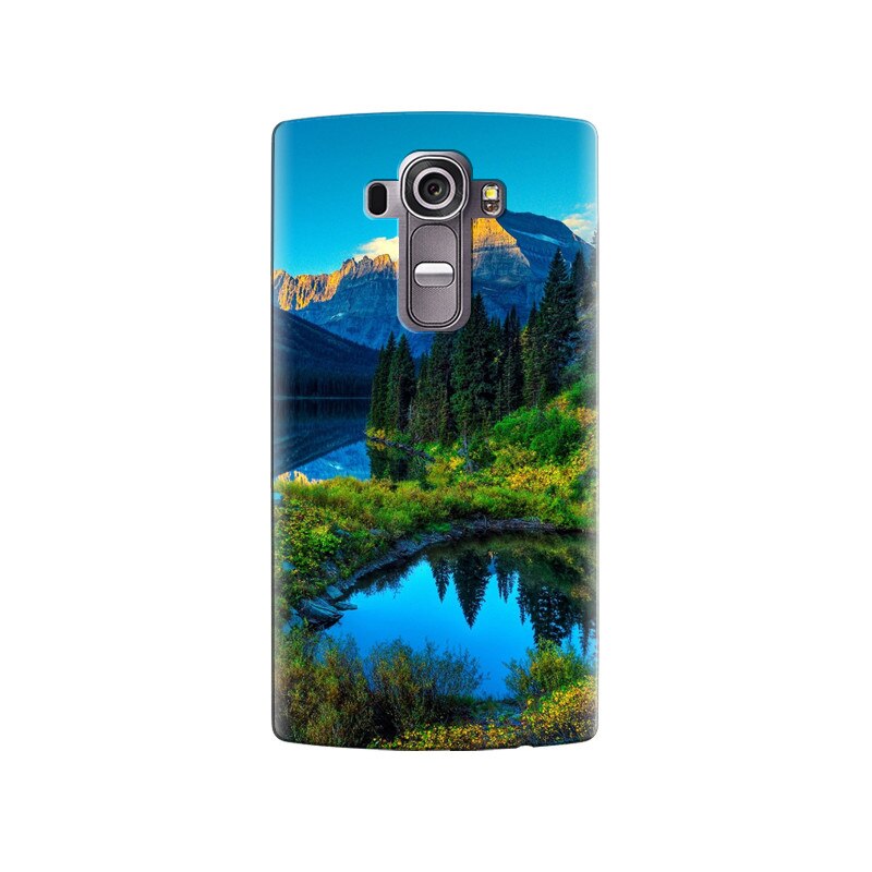 Husa silicon pentru LG G4, HDR Mountains Lake