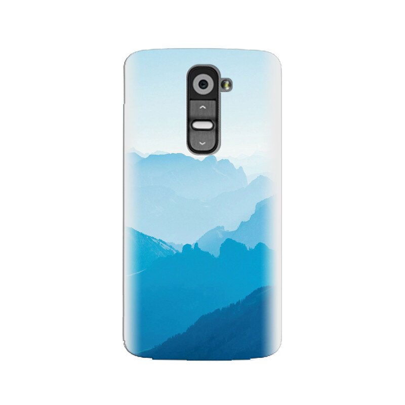 Husa silicon pentru LG G2, Blue Mountain Crests