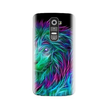 Husa silicon pentru LG G2, Abstract Lion 002 Husa silicon pentru LG G2, Abstract Lion 002