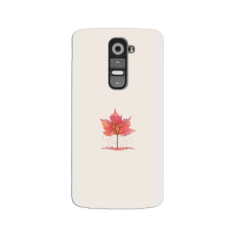 Husa silicon pentru LG G2, Autumn Tree Leaf Shape Illustration