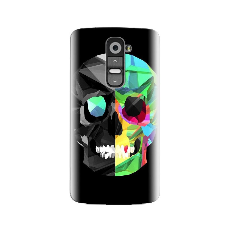 Husa silicon pentru LG G2, Colorful Skull