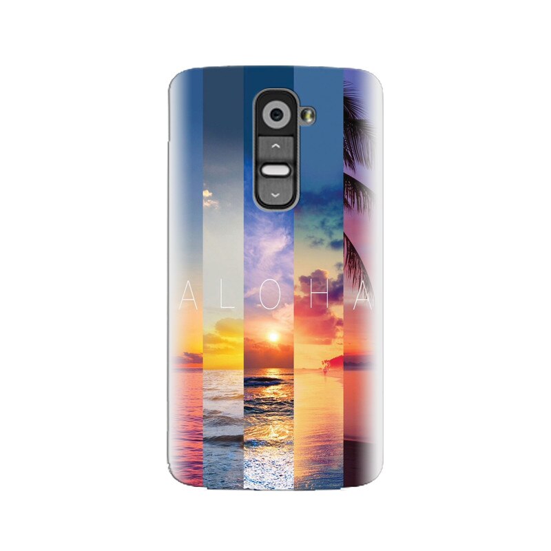 Husa silicon pentru LG G2, Aloha Summer Stripes