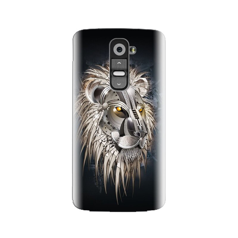 Husa silicon pentru LG G2, Abstract Lion 001