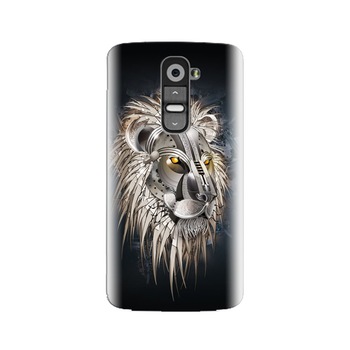 Husa silicon pentru LG G2, Abstract Lion 001 Husa silicon pentru LG G2, Abstract Lion 001
