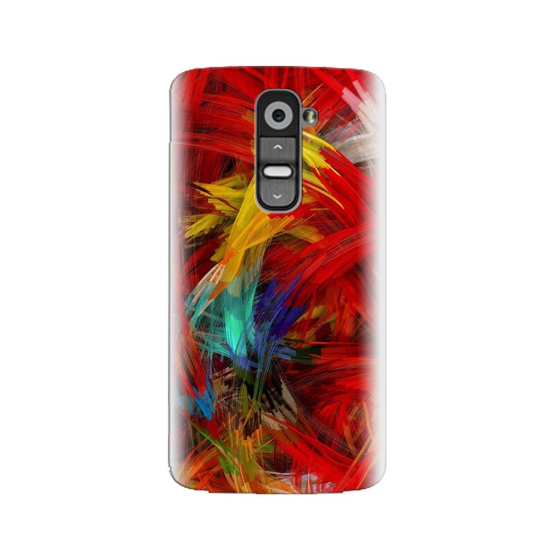 Husa silicon pentru LG G2, Colorful Digital Painting Strokes