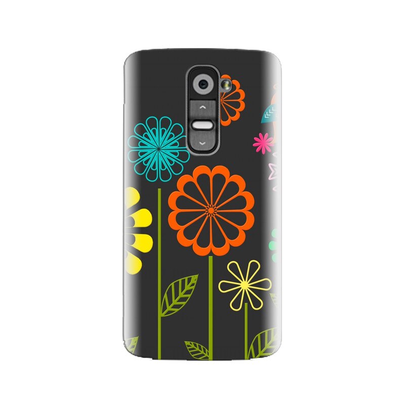 Husa silicon pentru LG G2, Colorful Spring Birds Flowers Vectors