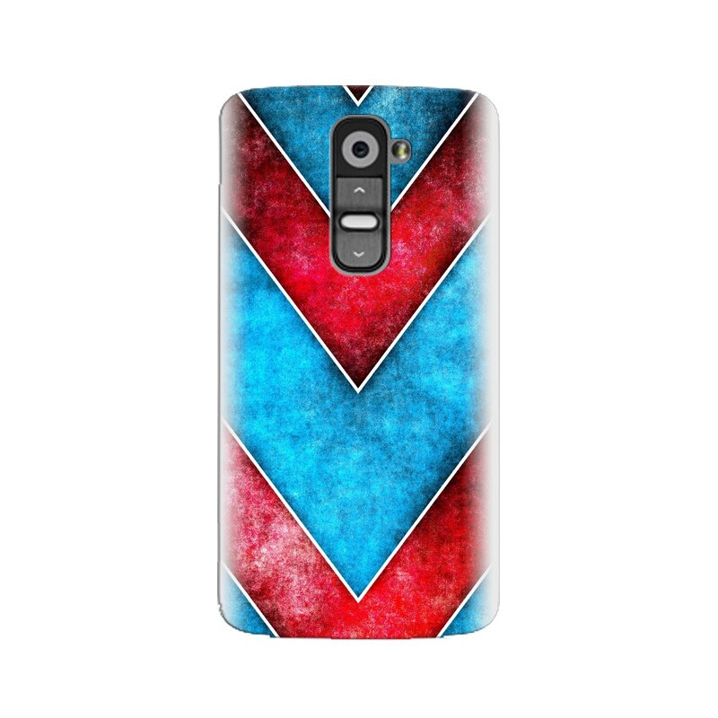 Husa silicon pentru LG G2, Blue And Red Abstract