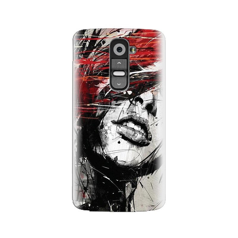 Husa silicon pentru LG G2, Byroglyphics Woman Drawing