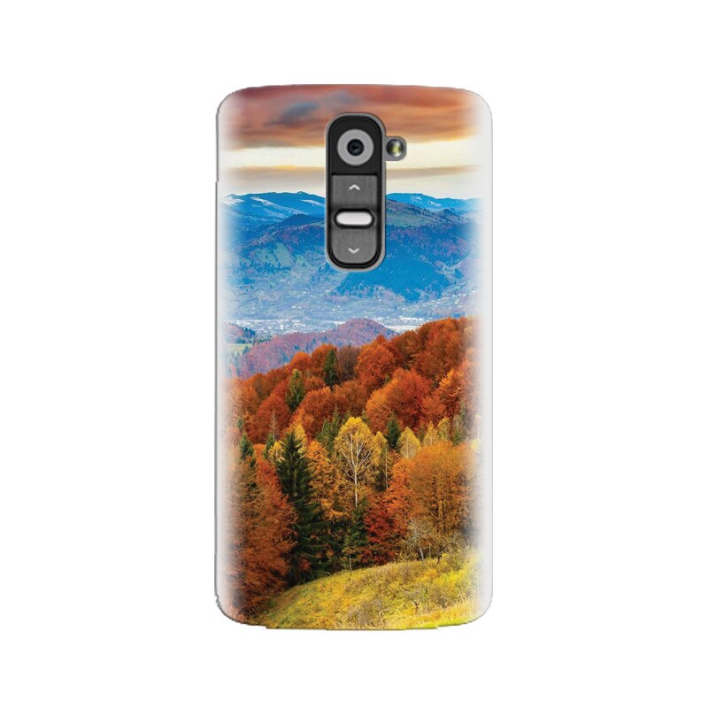 Husa silicon pentru LG G2, Autumn Mountain Fall Rusty Forest Colours