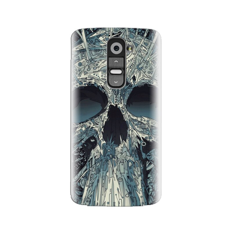 Husa silicon pentru LG G2, Abstract Skull Artwork Illustration