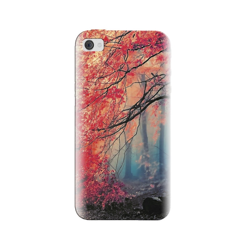 Husa silicon pentru Apple Iphone 4, Morning Fog Inest Nature
