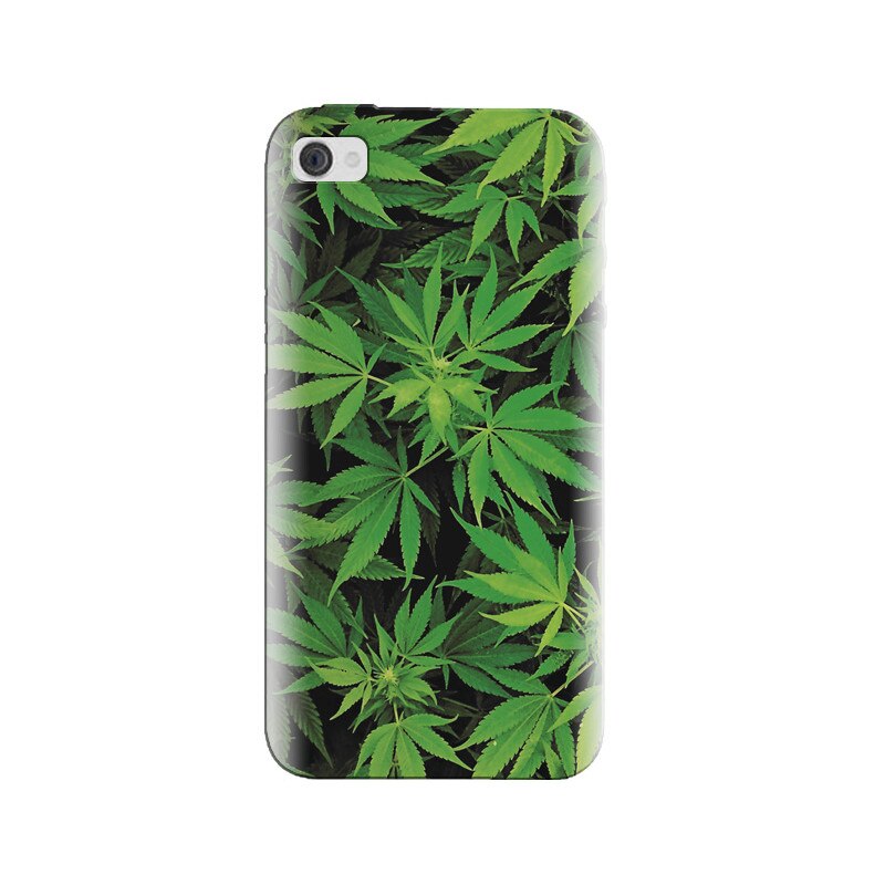 Husa silicon pentru Apple Iphone 4, Green Leaf Pattern