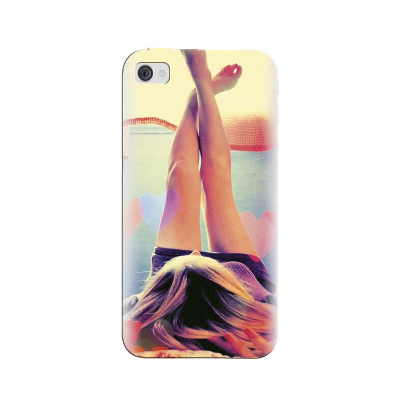 Husa silicon pentru Apple Iphone 4, Relax Girl